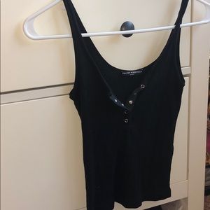 Black button-down tank